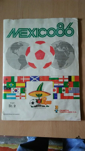 Album Cromitos Venezolanos Mundial De Futbol Mexico 86