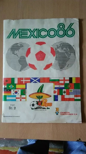 Album Cromitos Venezolanos Mundial De Futbol Mexico 86