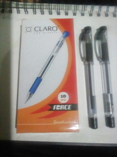 Bolígrafos Claro Force Color Negro Y Azul.