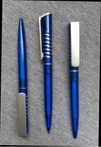 Bolígrafos Para Publicidad Pop Azul C Plata 100xlo