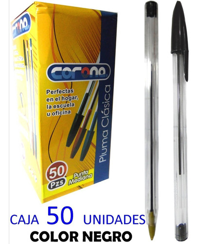 Boligrafos Negros Caja X 50