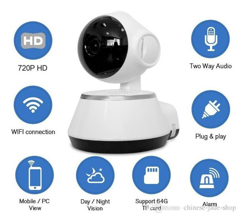 Camara Ip Wifi Altavoz V380 Inalámbrica 360° Mundial Tech!