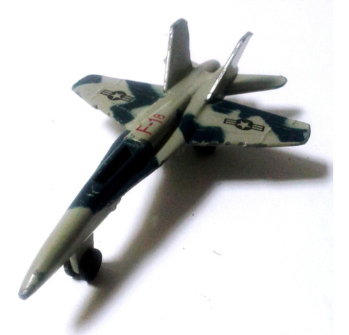 Coleccionable Juguete Avión Metal F-18 Gris Camuflaje