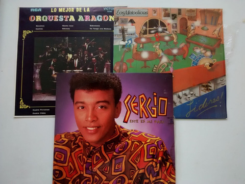 Discos Lp Vinyl Merengue Los Melodicos Sergio Vargas Aragon