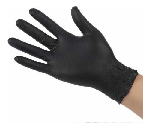 Guantes De Nitrilo Color Negro X50par