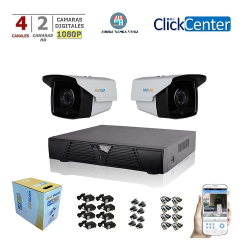 Kit Seguridad Dvr4 Canales 2 Camara p 2 Mp Ahd Exterior