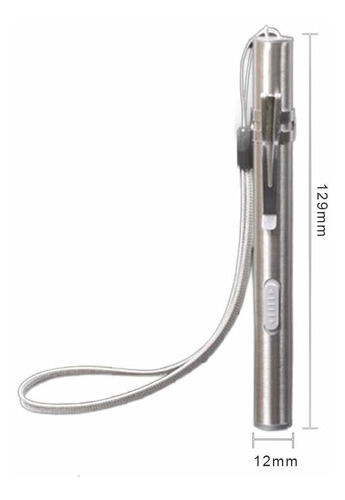 Mini Linterna Boligrafo Recargable Usb 100 Lumen Aluminio