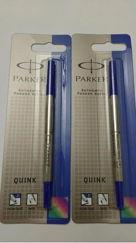 Parker Repuesto Azul Quink Rollerball Original.