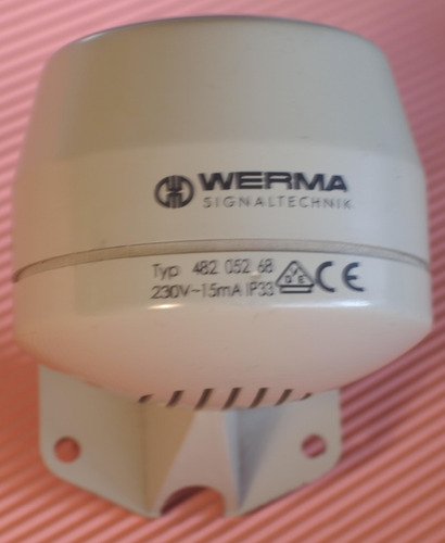 Sirena Alarma Tipo Chicharra / Buzzer - Werma Alemania 220v