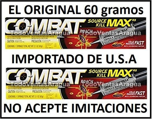 Veneno Mata Chiripas Cucarachas Combat Gel 60g El Original!!