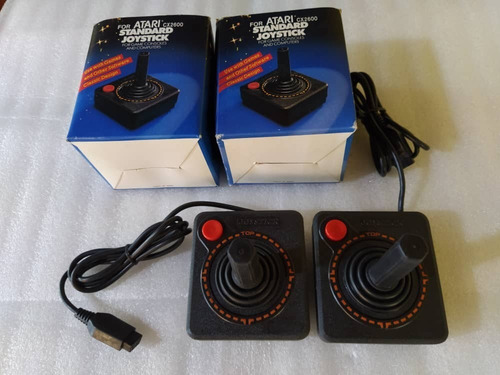 2 Controles Para El Atari  Nuevos En Caja 20 Verdes