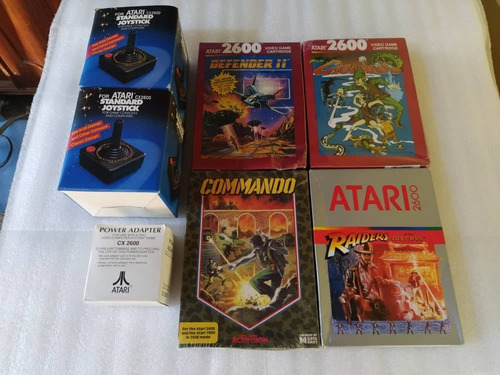 4 Juegos Atari  Controles + Transformador 30 Verdes