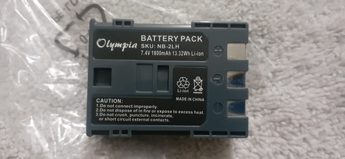 Batería Olympia Nb-2lh Para Cámara Canon Xti