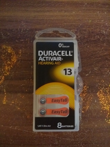 Baterias Pilas Auditivas Duracell #13,pack De 8,exp 