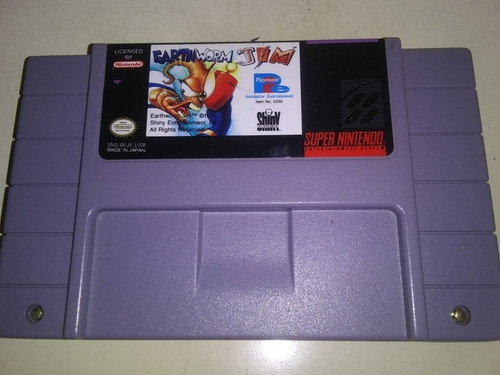 Juego Original Eartwor Jim Super Nintendo Snes. 15v