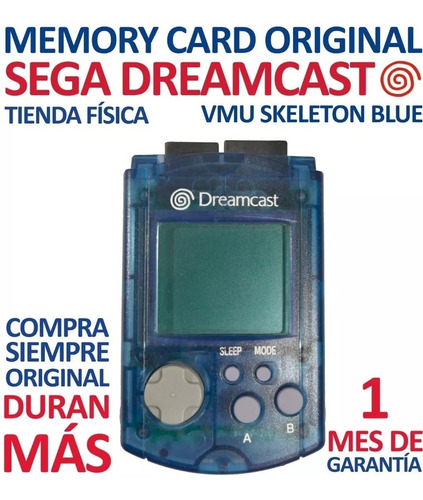 Memory Card Original Sega Dreamcast Color Azul (15v)