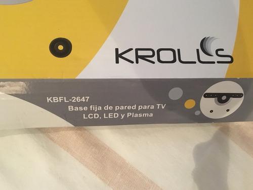 Base Fija De Pared Para Tv, Led, Plasma Marca Krolls