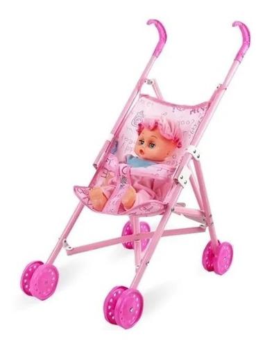 Coche De Juguete Para Muñecas Cochecito Bebe Niñas Muñeca