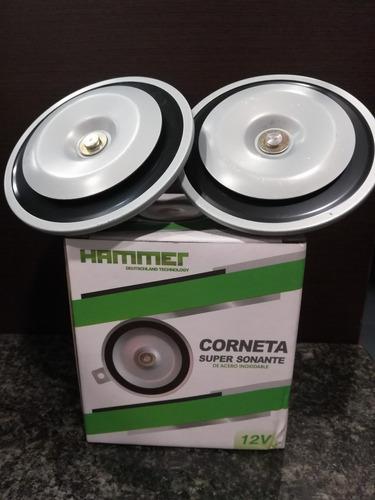 Corneta Hammer 12v 500/400 Hz De Acero Inoxidable