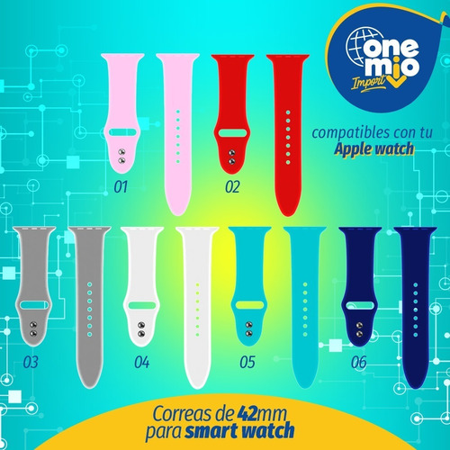 Correa Reloj Apple Serie 3 4 5 Modelo F8,f9,f10 Mm 
