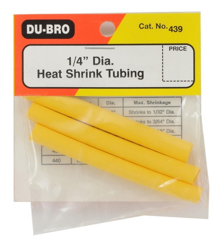 Heat Shrink Tubing 1/4 Pulgadas Ref 439 Dubro.