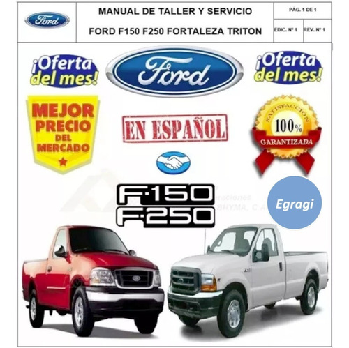 Manual Taller Diag Electrico Ford F150 F250 Fortaleza Triton