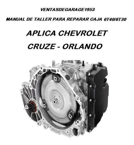 Manual Taller Transmision Caja Automática Chevrolet Cruze