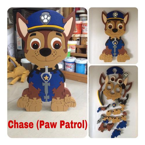 Muñeco En Mdf, Rompecabezas De La Serie Animada Paw Patrol.