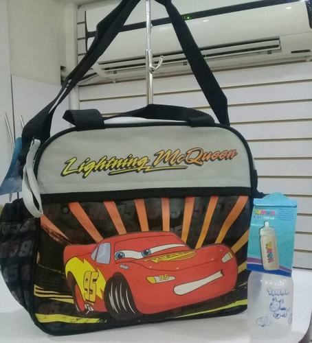 Pañalera Disney Cars + Tetero 4 Onzas