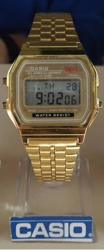 Reloj Casio Dorado: Hora,fecha,alarma, Cronómetro Luz