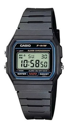 Reloj Casio Retro Wr Vintage Negro Correa De Goma Deportivo