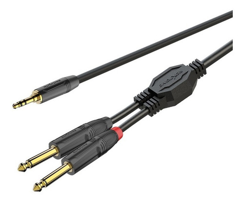 Cable Profesional De 3.5 Stereo A Dual 1/4 Mono Roxtone