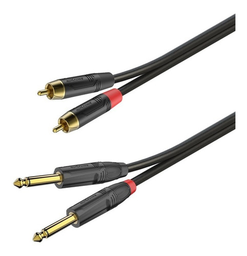Cable Profesional Dual Rca A Dual 1/4 Mono Roxtone