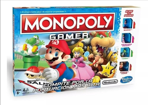 Monopoly Gamer Mario Bross En Español Hasbro Original