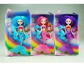 Muñeca Sirena Barbie Niñas Mermaid Con Luz Juguete Figura