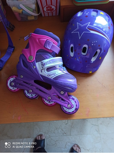 Patines Ajustables De Niños Más Kit De Protección