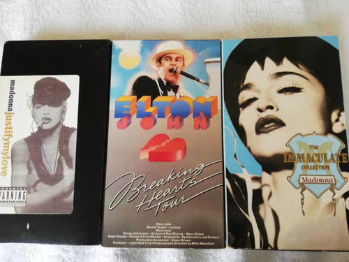 Películas Musical Madonna Y Elton John En Vhs - 6 Dls