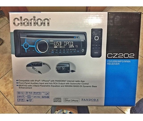 Reproductor Clarion Cz202 Radio Cd Mp3 Usb Aux iPod iPhone
