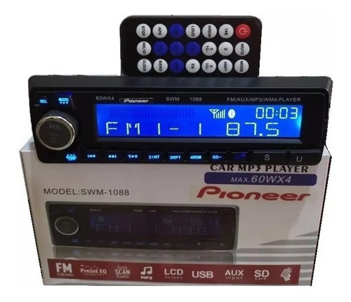 Reproductor Pioneer Bluetooth-usb-aux-sd-control-llamadas