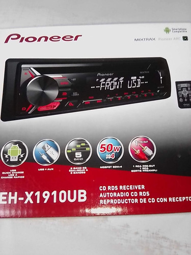 Reproductor Pioneer Deh ub Cd. Mp3. Usb (97 Vrds)