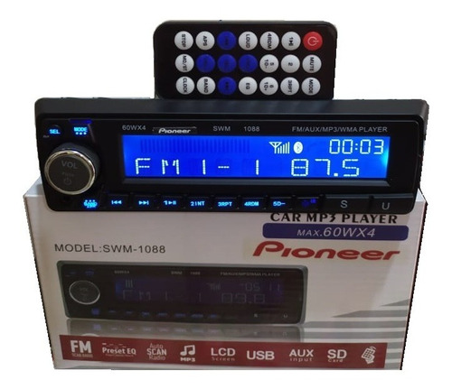 Reproductores Pioneer Usb Pendrive Bluetooth Auxiliar Radio