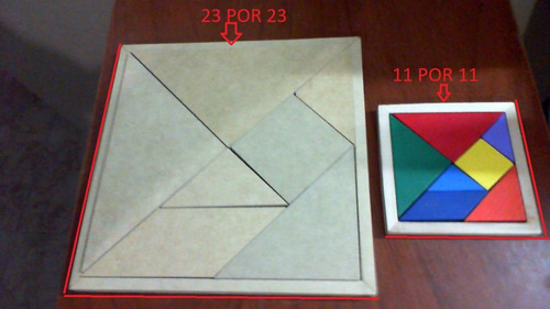 Tangram Grande 23 Por 23 Ctm. Juego Didàctico, Rompecabezas