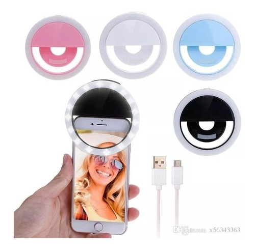 Aro Luz Led Anillo Selfie Ring Makeup Usb Recargable