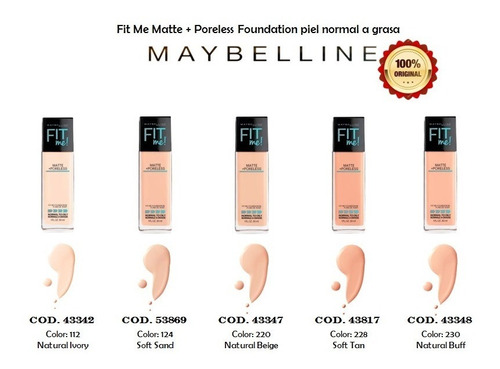 Base Fit Me Maybelline Normal A Grasa Original