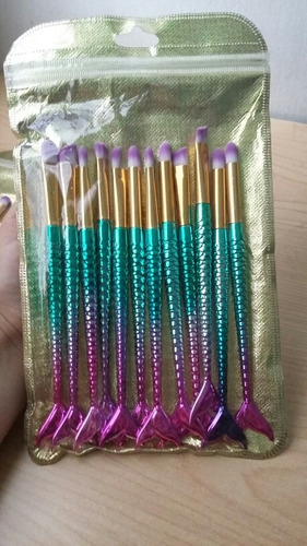 Brochas Sirena Unicornio Para Ojos 12 Piezas