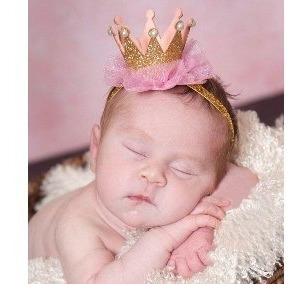 Cintillos Coronas De Bebe Niñas Lazos Elástica