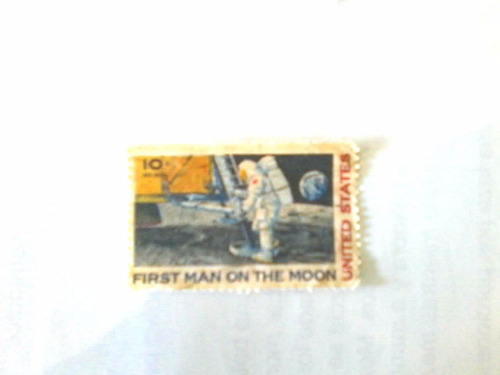 Estampilla First Man On Moon 10c Usa 