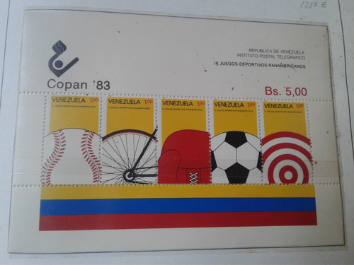 Estampillas De Venezuela - Ix Juegos Dep. Panam. Copan 83