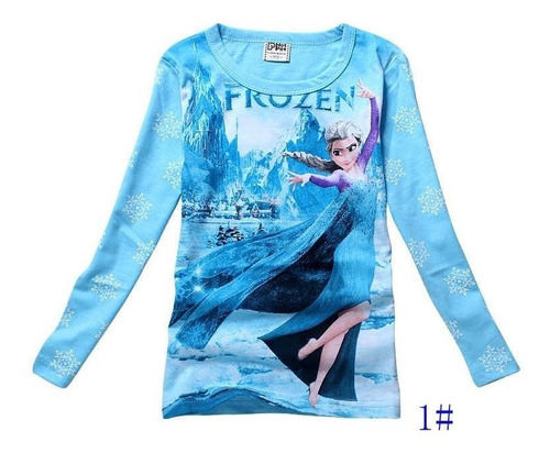 Franelas Manga Larga Frozen Para Niñas