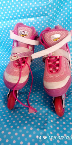 Patines Lineales Con Luces Hello Kity